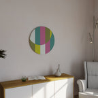 PLAYFUL SURFACE SYMPHONY Round Wall Art
