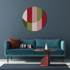 SMILING GEOMETRY Round Wall Art