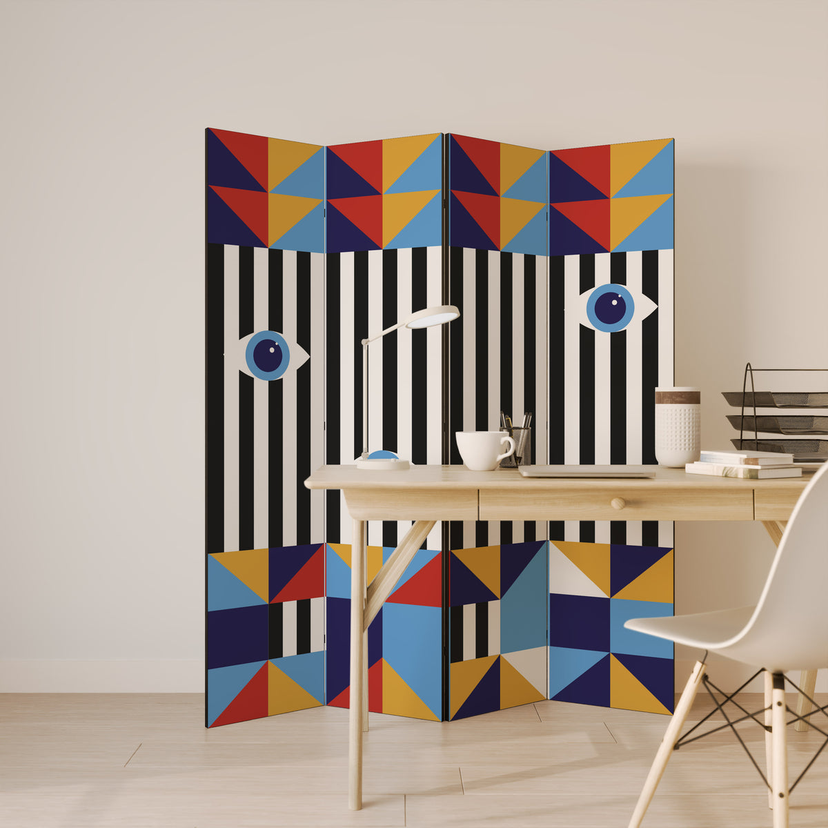 ABSTRACTION AND GEOMETRY Rumsavdelare 4 paneler