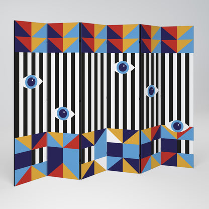 ABSTRACTION AND GEOMETRY Decorative 6-Panel Room Divider