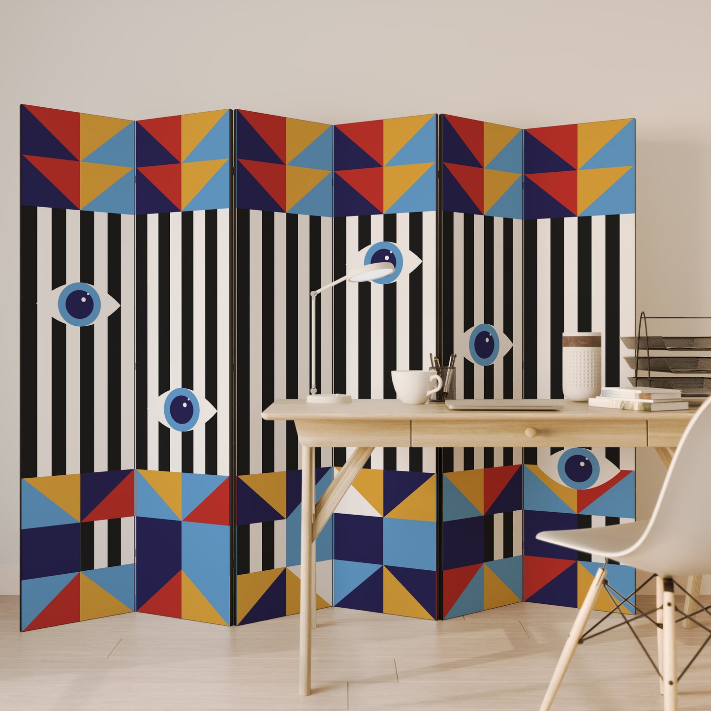 ABSTRACTION AND GEOMETRY Rumsavdelare 6 paneler