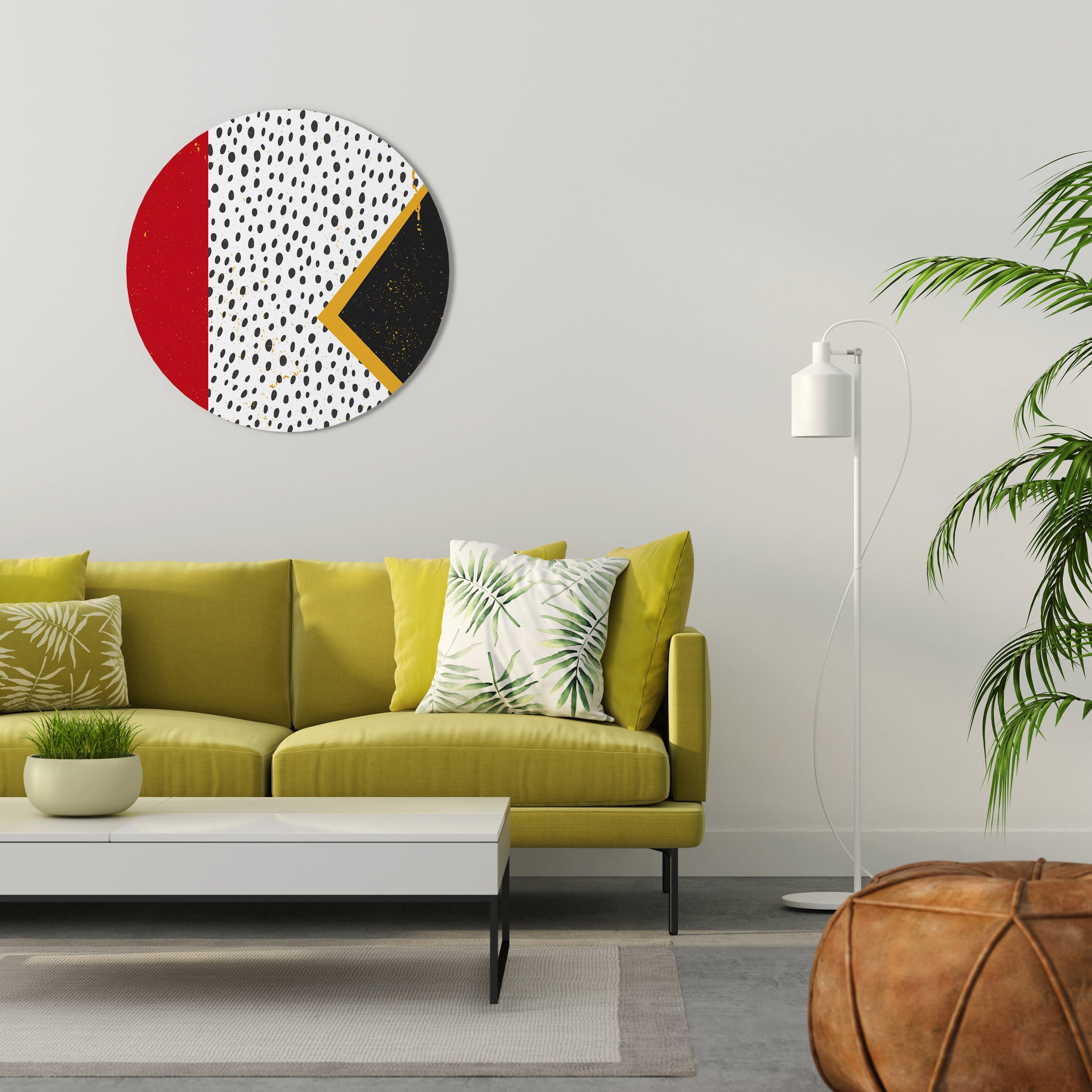 Rund väggdekoration med BOLD RETRO REVERIE