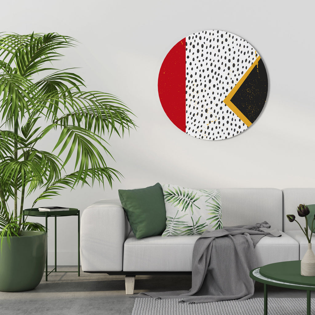 Rund väggdekoration med BOLD RETRO REVERIE