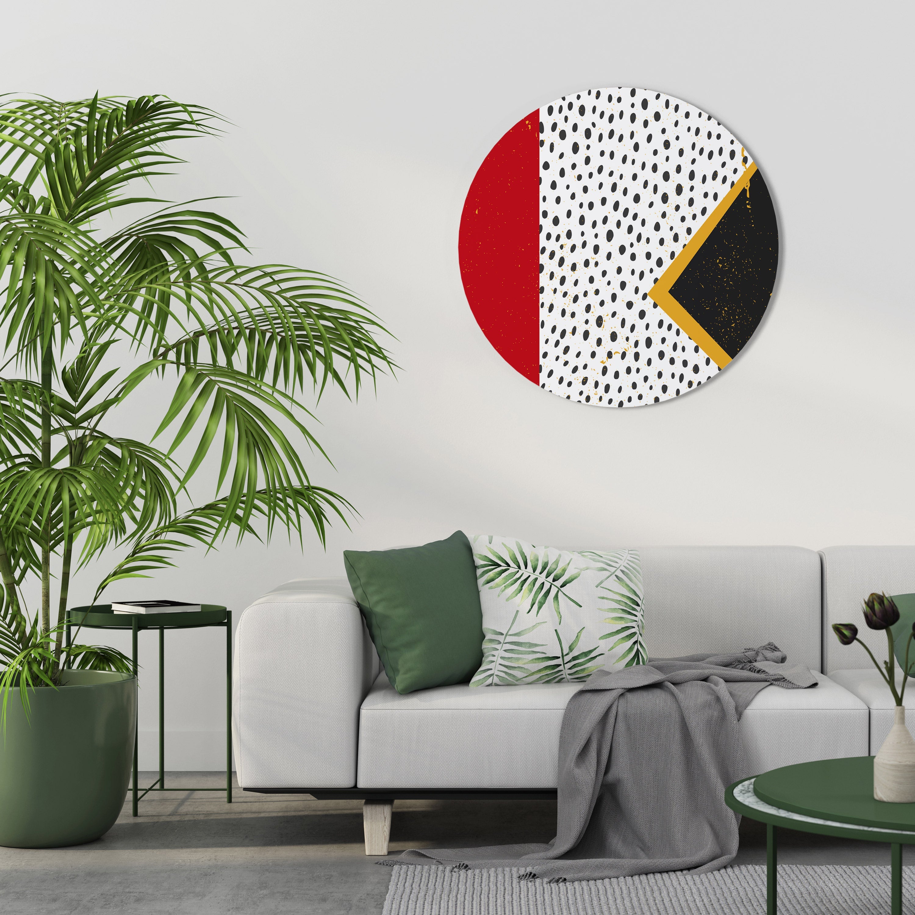 Rund väggdekoration med BOLD RETRO REVERIE