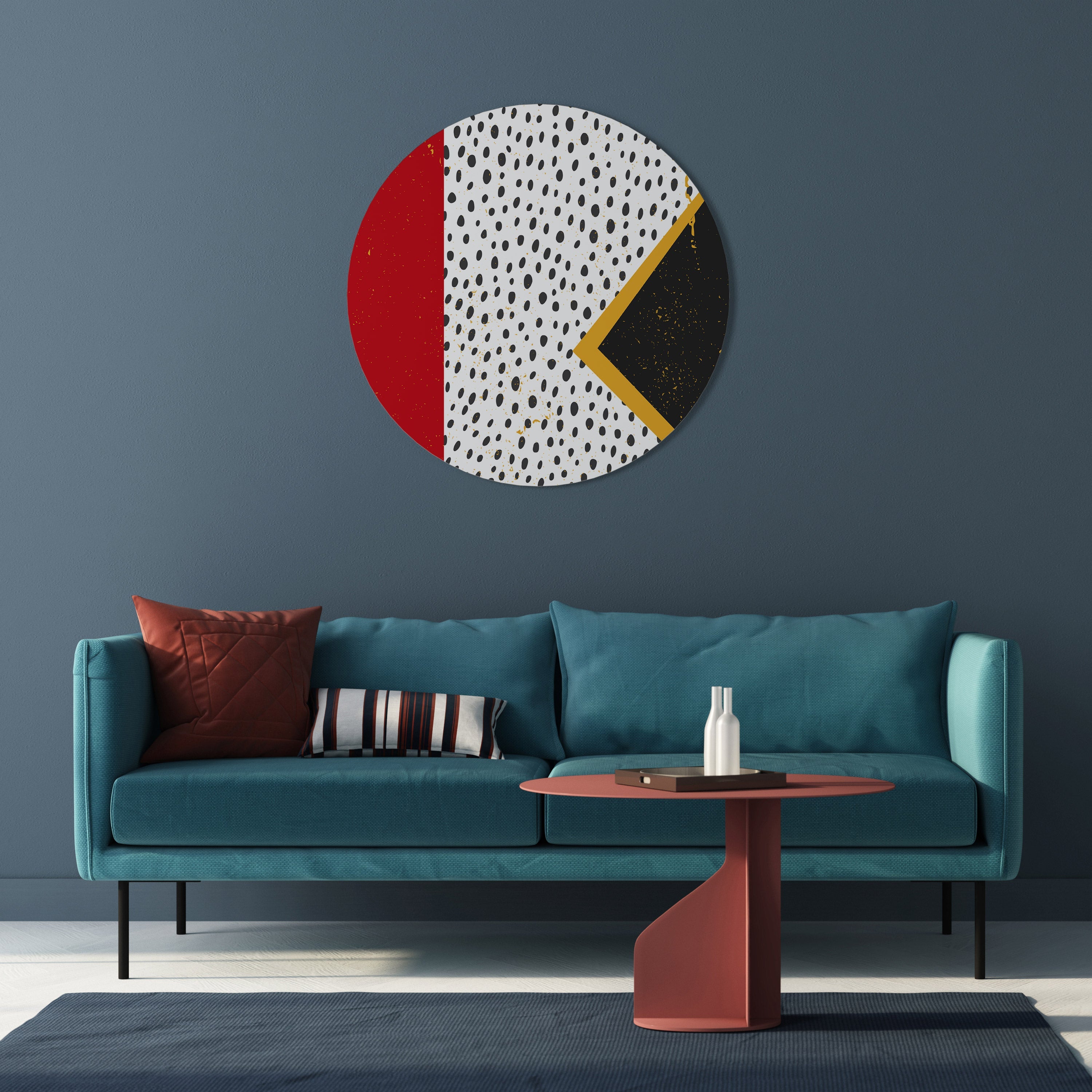 Rund väggdekoration med BOLD RETRO REVERIE