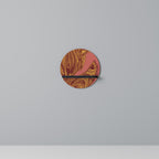 FLOATING THOUGHTS Round Art Shelf In Black Finish