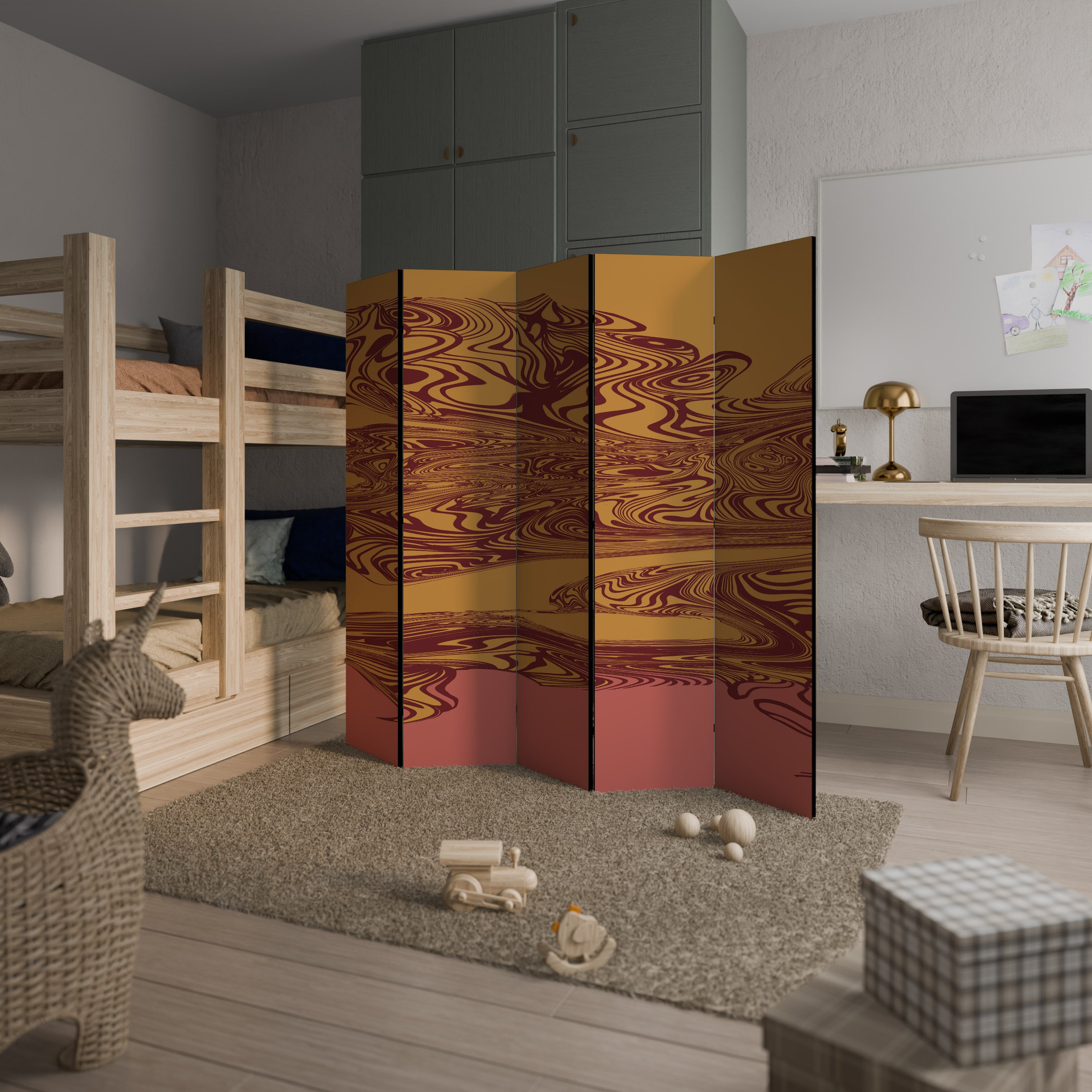 FLOATING THOUGHTS Dekorativ rumsavdelare – 5 paneler