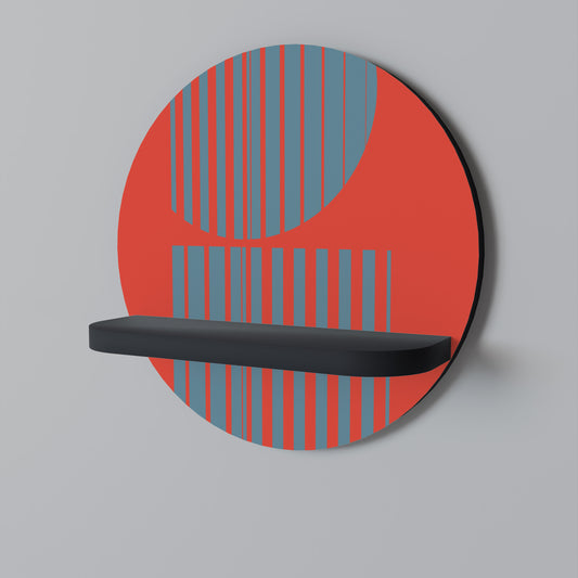 RISING GEOMETRY STARS Rund konsthylla i svart finish