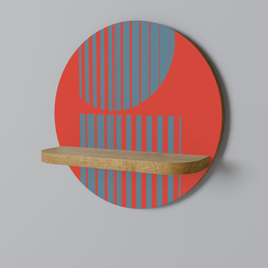 RISING GEOMETRY STARS Rund konsthylla i ekeffekt