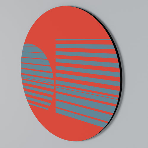 RISING GEOMETRY STARS Round Wall Art