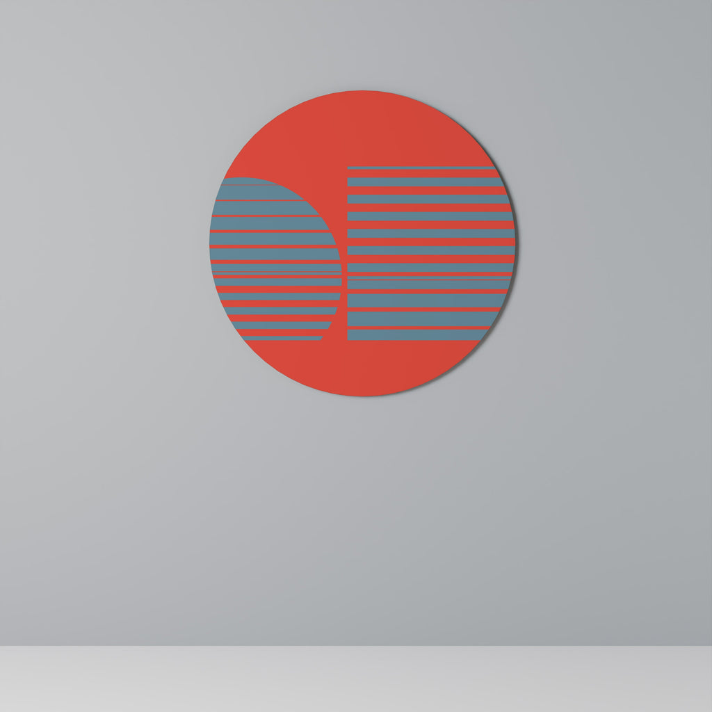 Rund väggdekoration med RISING GEOMETRI STJÄRNOR