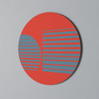 RISING GEOMETRY STARS Round Wall Art