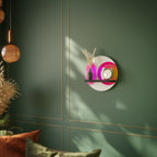 SYMPHONY OF COLORS Round Art Shelf In Black Finish