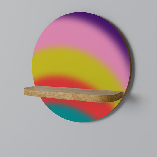 RAINBOW TIME Rund Konsthylla I Ekeffekt
