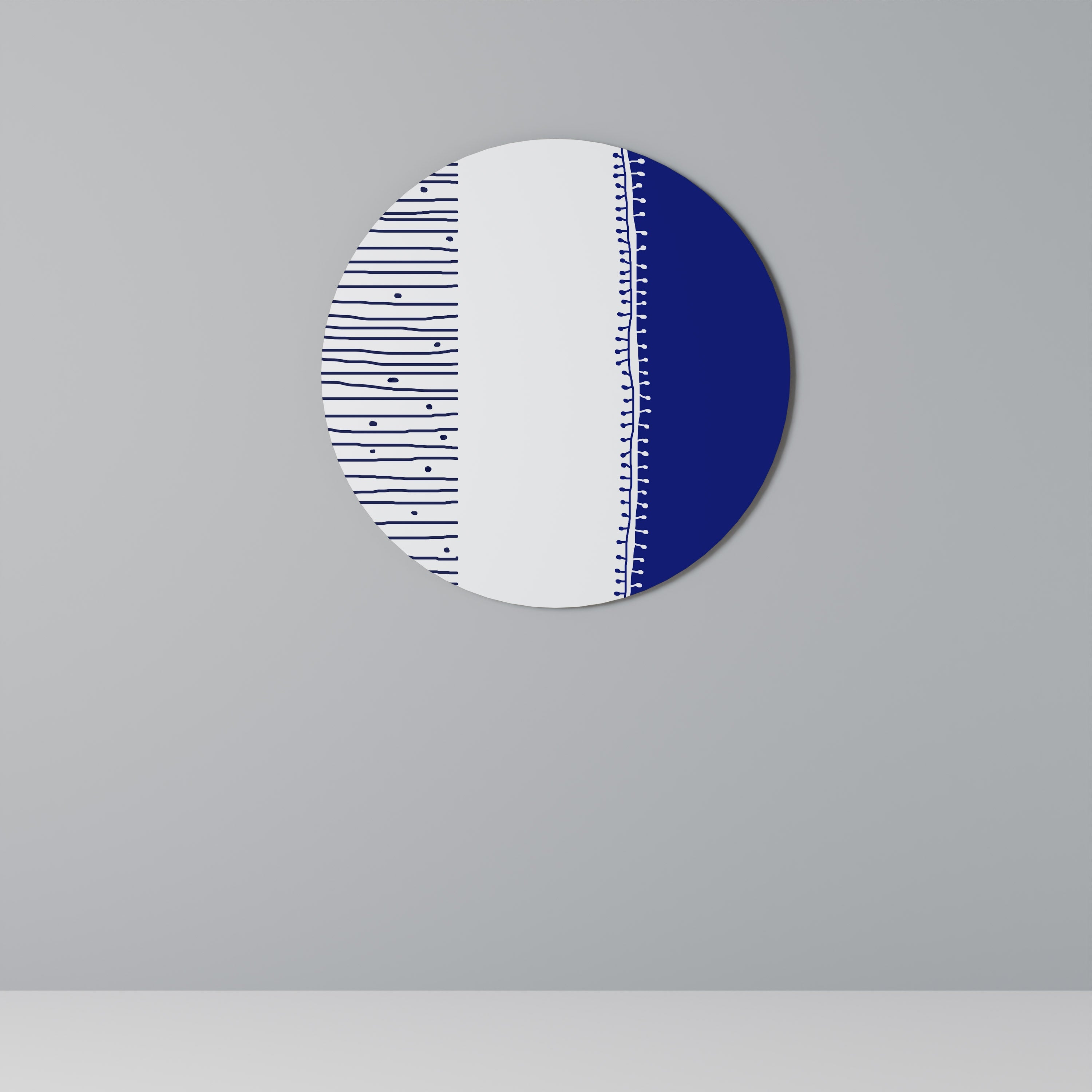 Rund väggdekoration BLUE HARMONY DESIGN