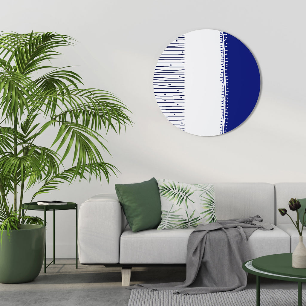 Rund väggdekoration BLUE HARMONY DESIGN