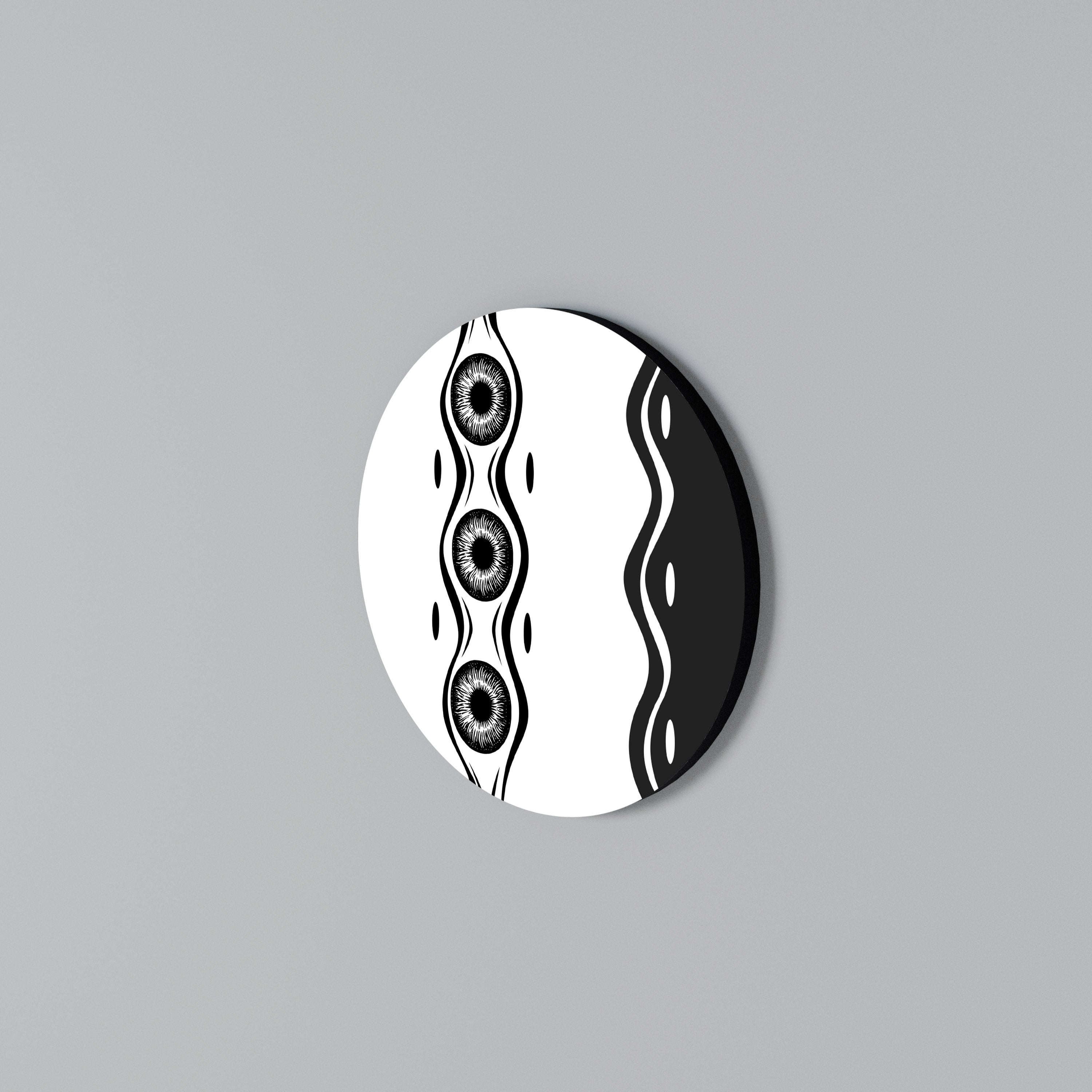 BOLD LINEAR DANCE Round Wall Art