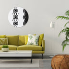 BOLD LINEAR DANCE Round Wall Art
