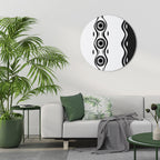 BOLD LINEAR DANCE Round Wall Art