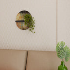 ANTIQUE AURA Oval Art Shelf In Black Finish