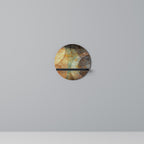 ANTIQUE AURA Round Art Shelf In Black Finish