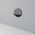 GRID GEOMETRY Round Art Shelf In Black Finish