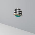 ANGULAR AESTHETIC Round Art Shelf In Oak Effect