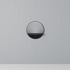 WHISPERING ROUNDS Round Art Shelf In Black Finish