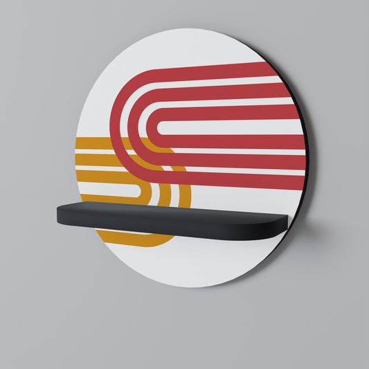 CIRCLELINE DECOR Rund konsthylla i svart finish