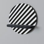 PARAGON PATTERNS Round Art Shelf In Black Finish