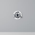 MOONLIT MOSAIC Round Art Shelf In Black Finish