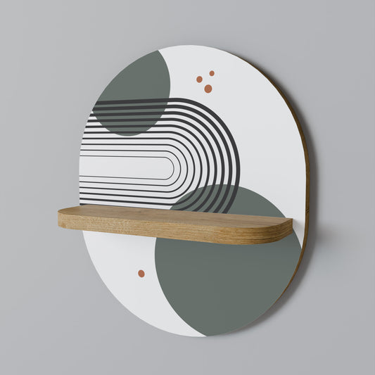 ORBITAL DECOR Oval Art Hylla I Ekeffekt