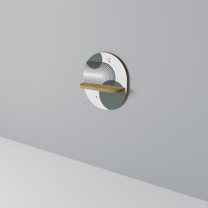 ORBITAL DECOR Oval Art Hylla I Ekeffekt