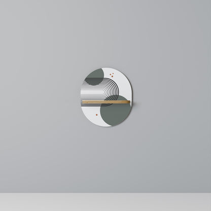 ORBITAL DECOR Oval Art Hylla I Ekeffekt
