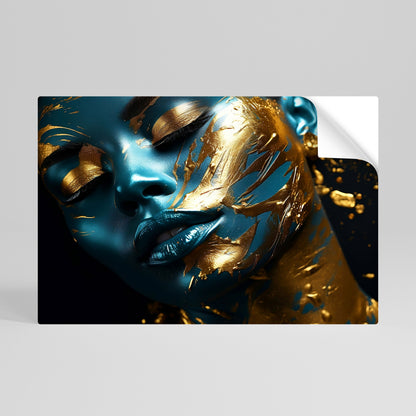 GOLDEN SERENITY Peel and Stick Horizontal Poster