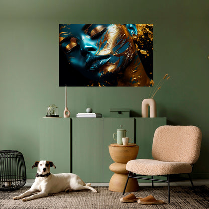 GOLDEN SERENITY Peel and Stick Horizontal Poster