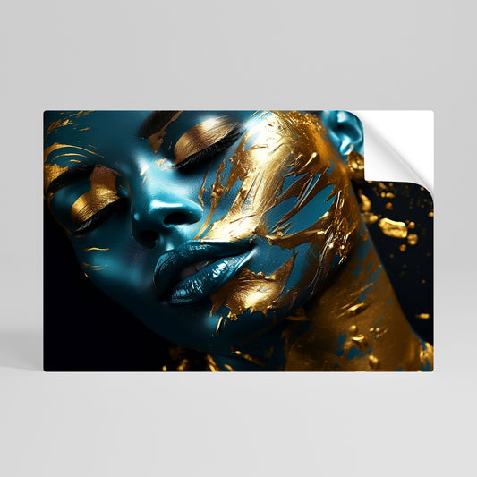GOLDEN SERENITY horisontell affisch med självhäftande motiv