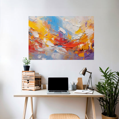 FÄRGGLAD REVERIE Horisontell Poster med självhäftande text