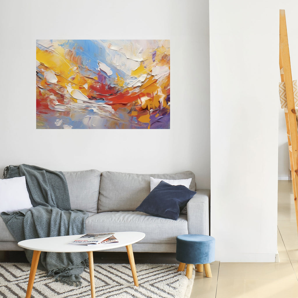 FÄRGGLAD REVERIE Horisontell Poster med självhäftande text