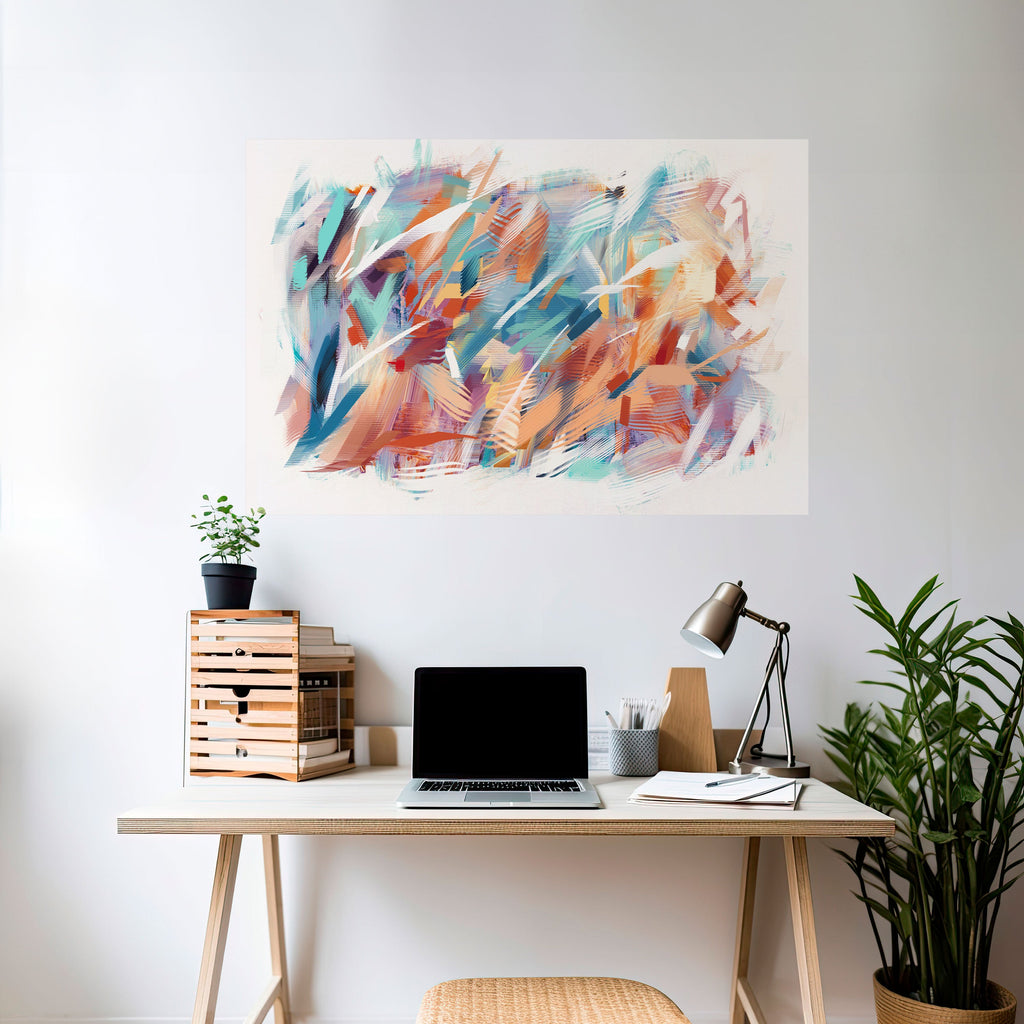 DRÖMLIK PALETTE Horisontell poster med självhäftande text
