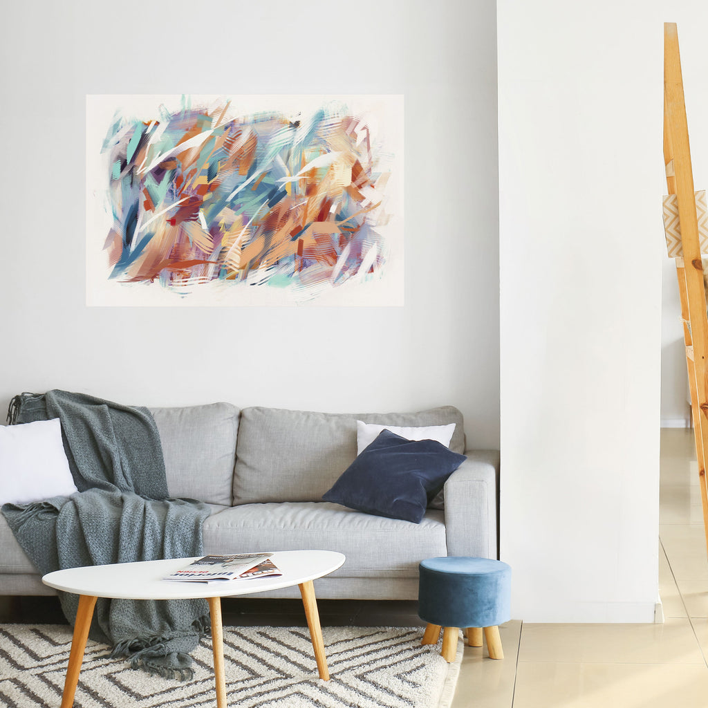 DRÖMLIK PALETTE Horisontell poster med självhäftande text