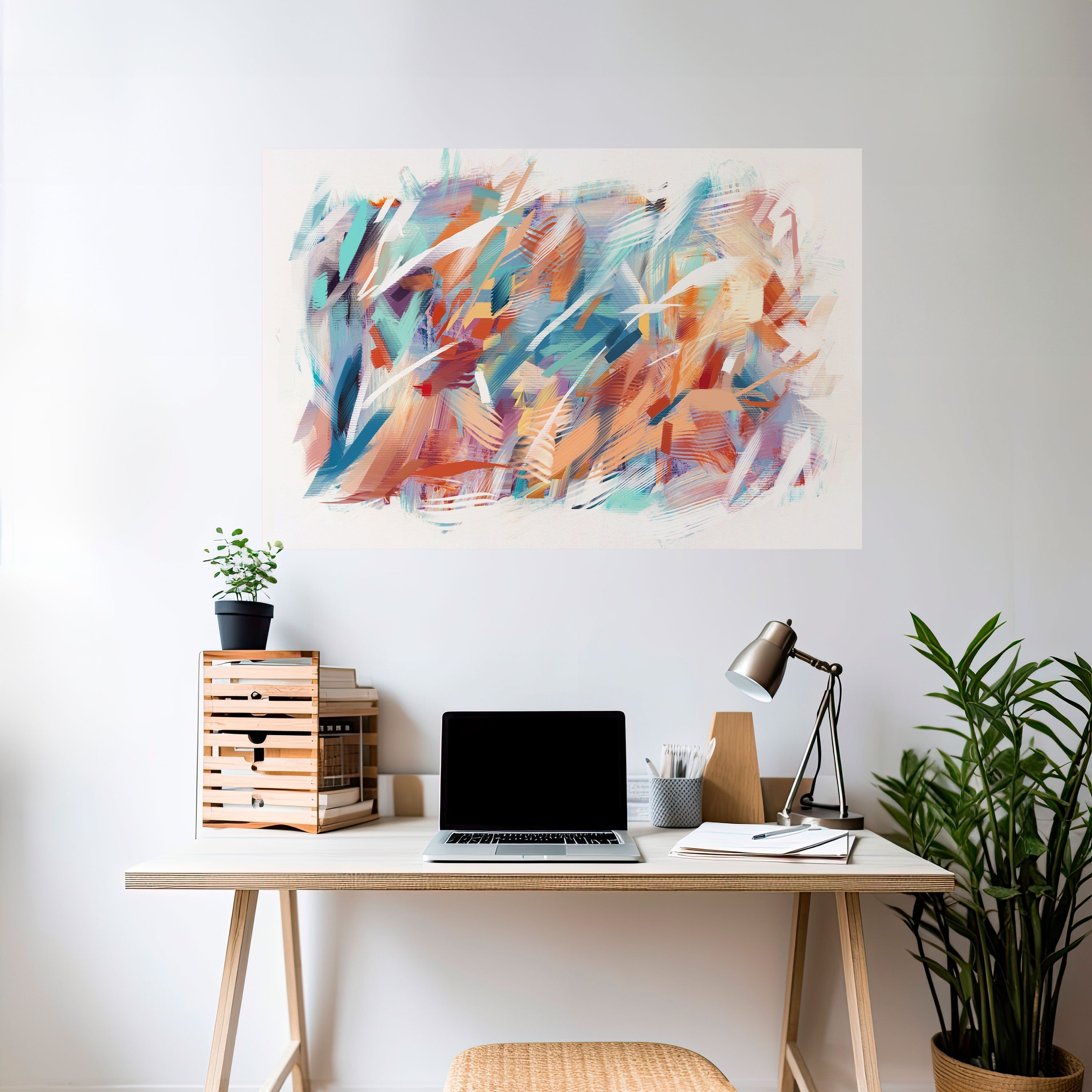 DRÖMLIK PALETTE Horisontell poster med självhäftande text