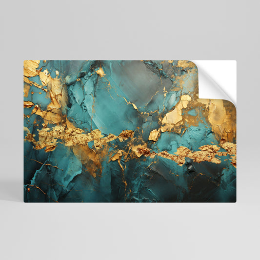 CELESTIAL GOLDRUSH horisontell affisch med självhäftande motiv