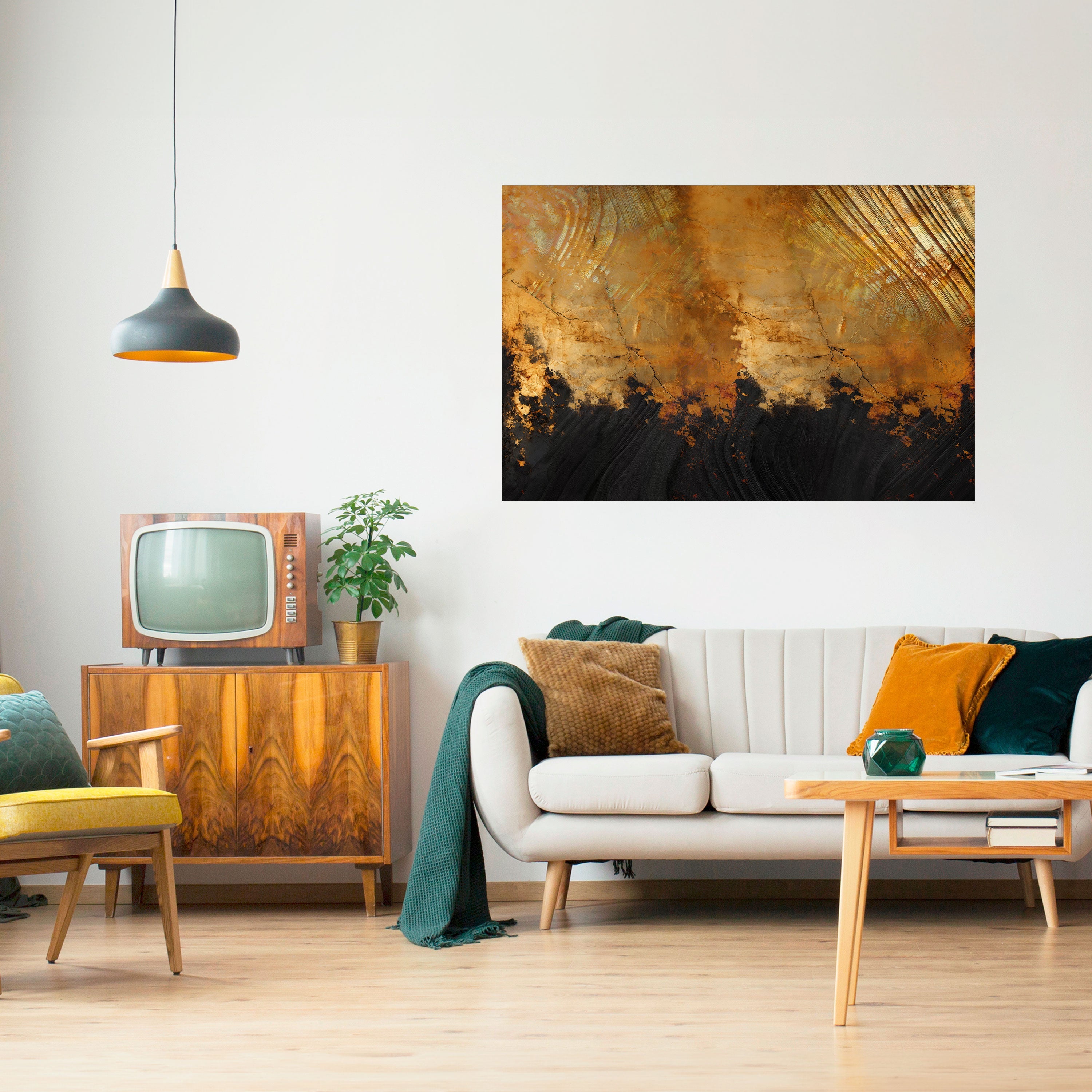 FLUID EMBER horisontell affisch med självhäftande motiv