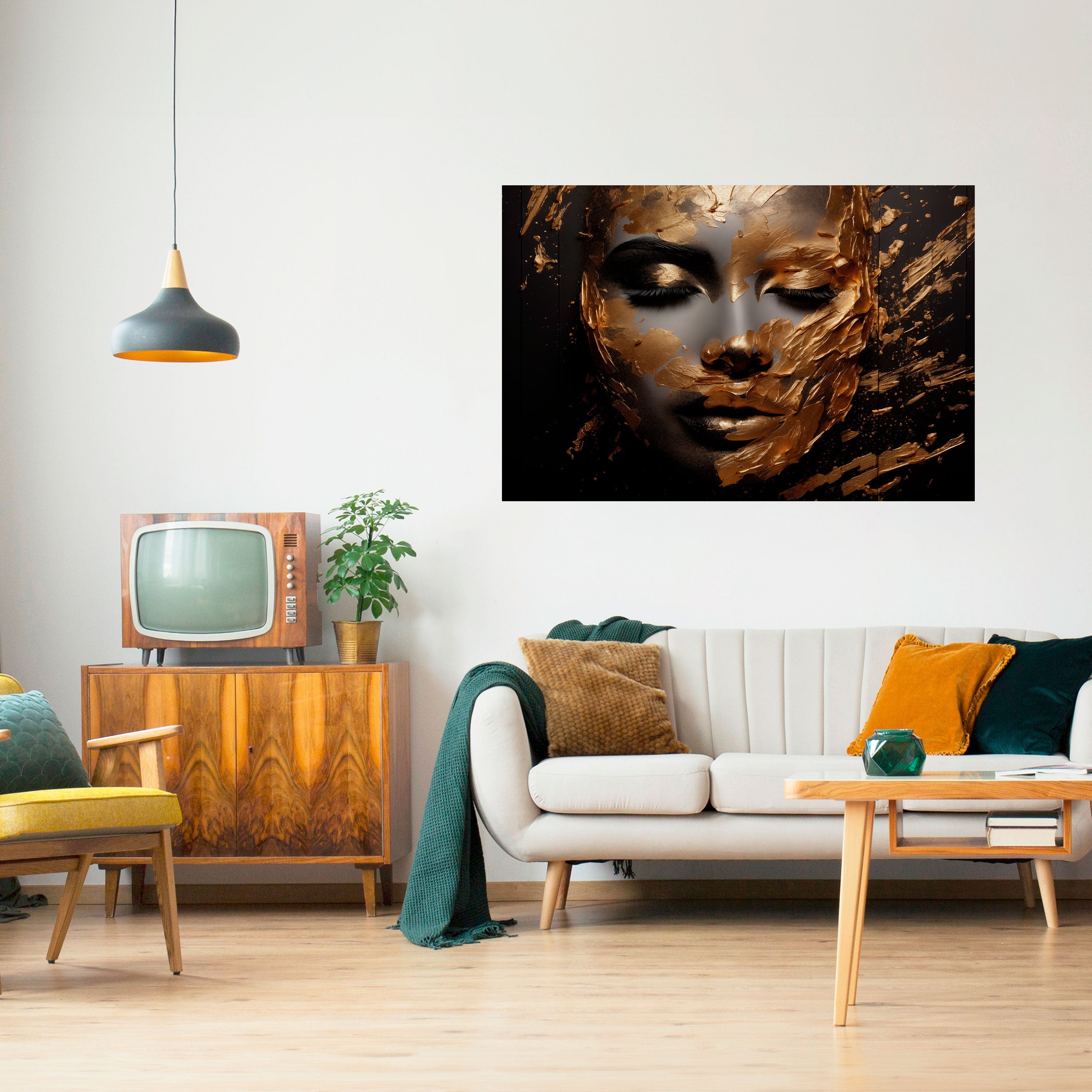 SKIMRANDE SKÖNHET horisontell poster med självhäftande motiv