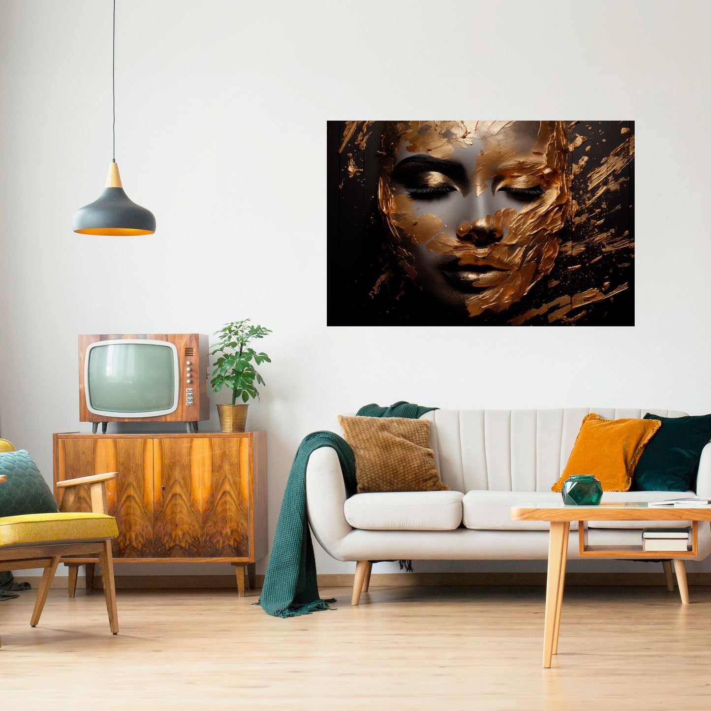 SKIMRANDE SKÖNHET horisontell poster med självhäftande motiv