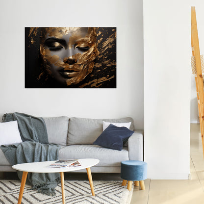 SKIMRANDE SKÖNHET horisontell poster med självhäftande motiv