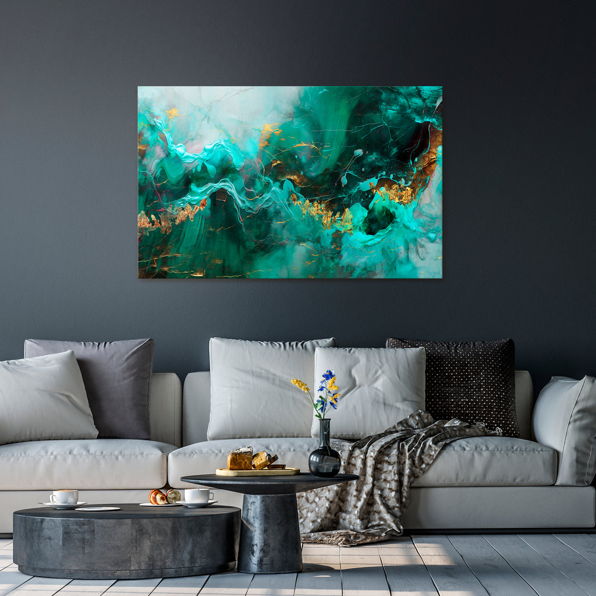 GRACEFUL WAVES Horizontal Canvas Print