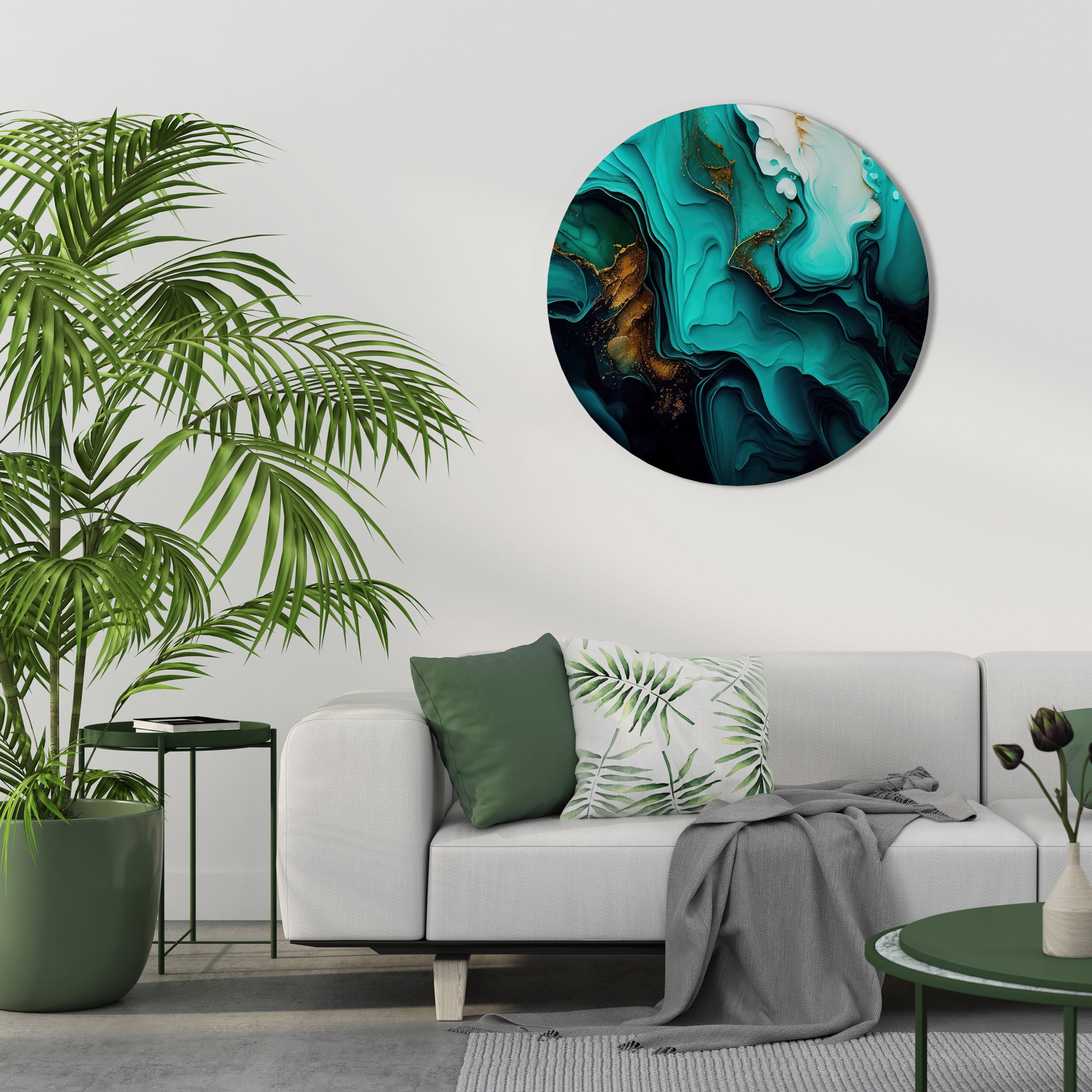 SUBLIMA VIRVLAR Rund Väggkonst