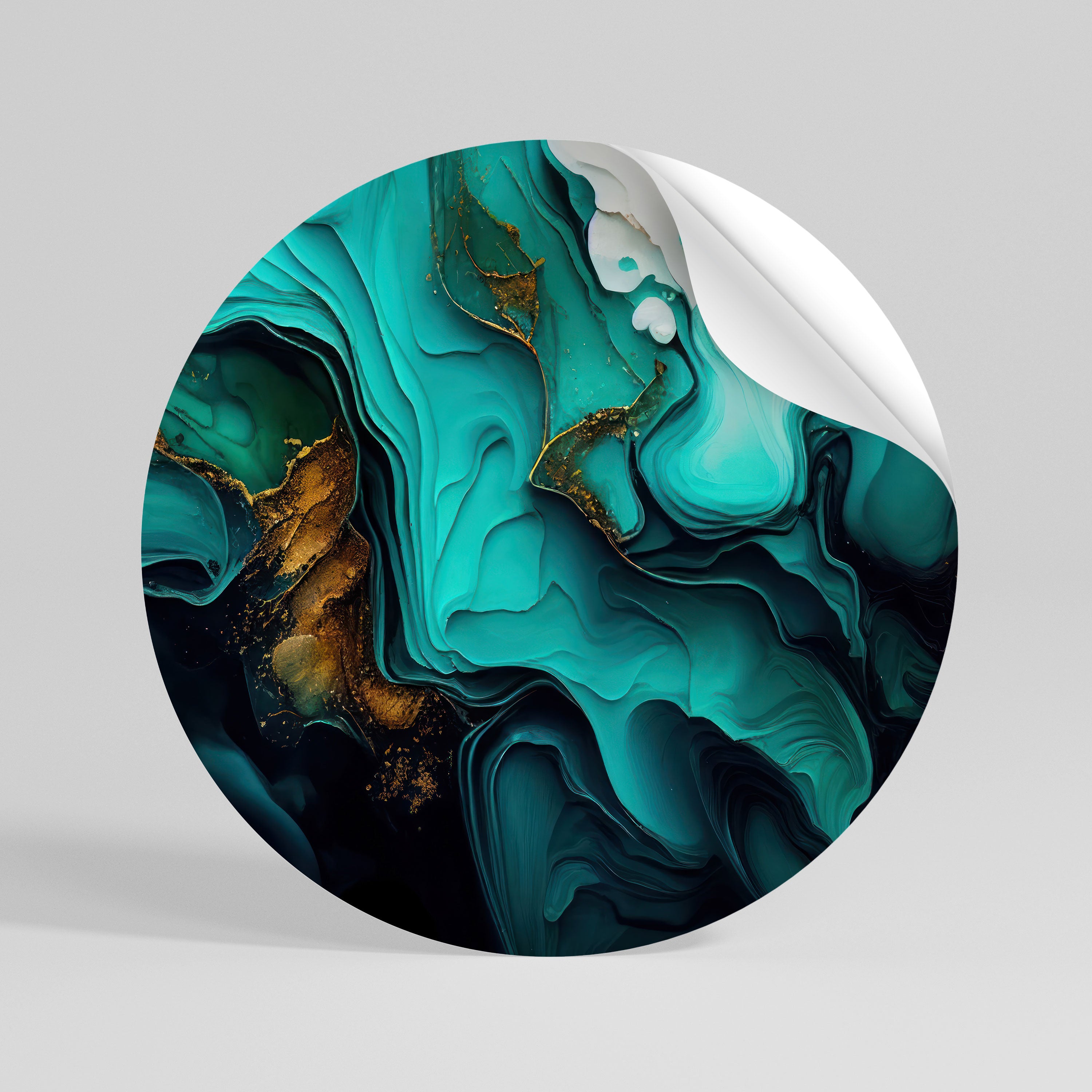 SUBLIME WHIRLS Peel and Stick Round Sticker